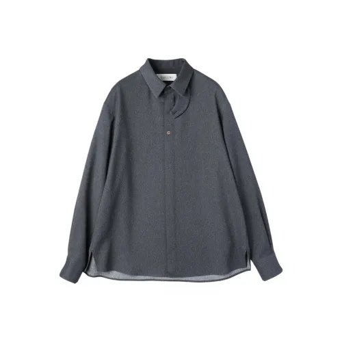 CULLNI FW25 Искусственный деним Передняя часть FLY Chin TAB Рубашка Унисекс