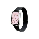 Черный - Личий зернистая текстура, кремниевый ремешок [одиночный ремешок]