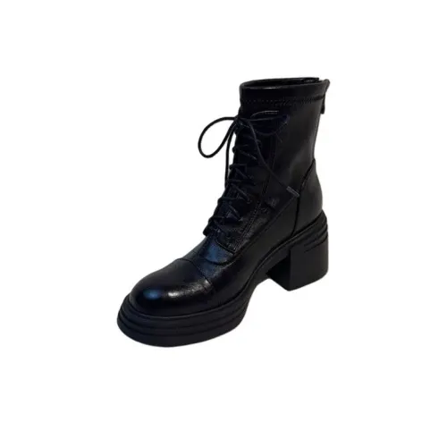 Puppytown Короткие ботильоны с грубым каблуком женские