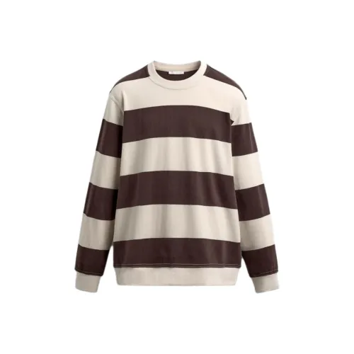 ZARA Коричневый Телесный Мужские Свитшоты