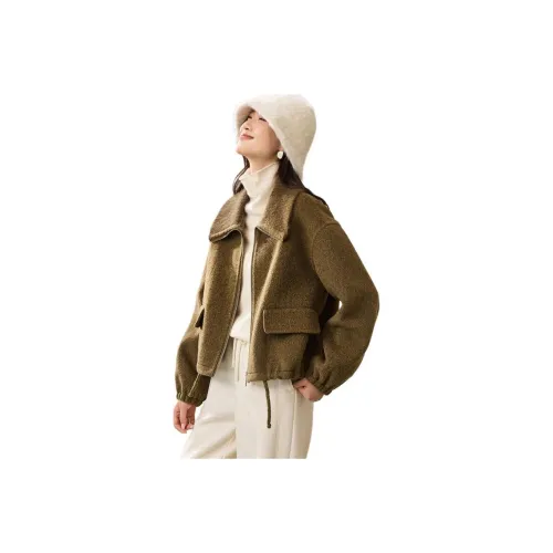 MOHANYIMEI Мшито-зеленое Женское пальто