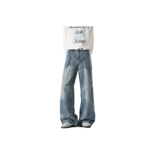 GUANKA Blue Unisex Jeans GUANKA Синий Унисекс Джинсы