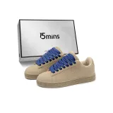 Кофейный Темно-синий Шнурки