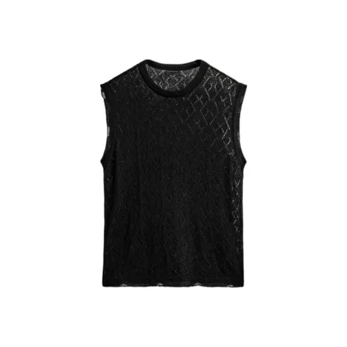 ZARA Мужские майки черного цвета