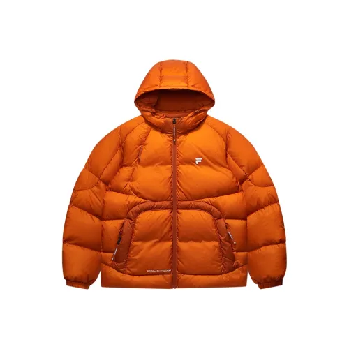 FILA FUSION Пуховик Мужской Темная Глина Оранжевый