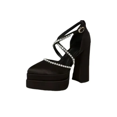 Wuji Грубый каблук стразы высокие каблуки женские