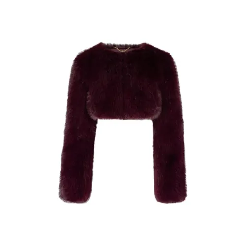 OH POLLY Искусственный мех Укороченный болеро In We Бархат Feel Пальто Женские