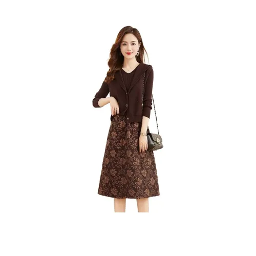 XIANSINIAO Длинное платье с длинными рукавами женское