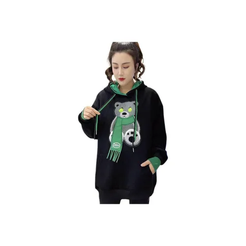 LANGQING Черный Бесплатная доставка Бренд Наклеенный Женские Свитшоты