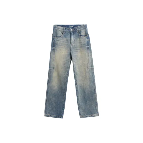 ENTONG Винтажные синие унисекс джинсы