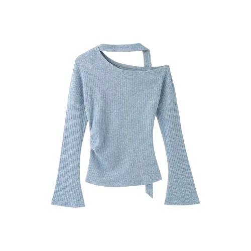 Wang Leshi Синий Женские T-рубашки