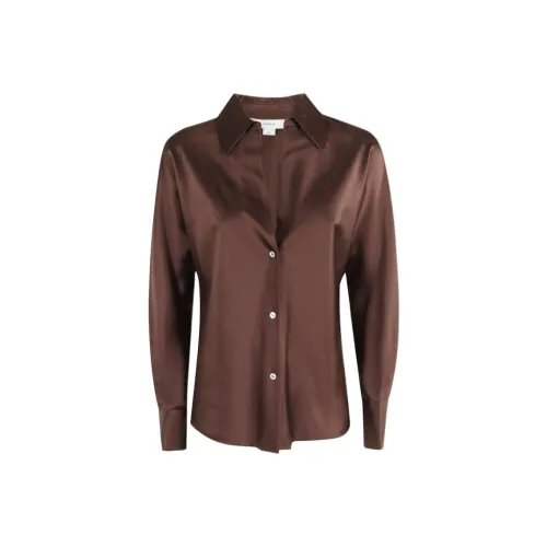 VINCE Коричневые Женские Рубашки