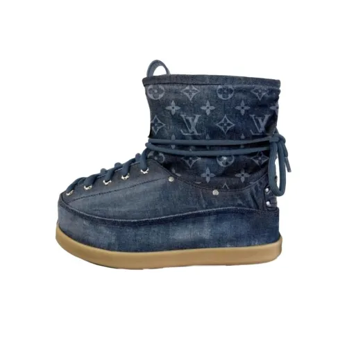 LOUIS VUITTON SKI Коллекция лыжного снаряжения SS26 Yeti Короткие сноубутсы Мужской Синий