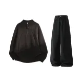 Черный топ + Черные брюки