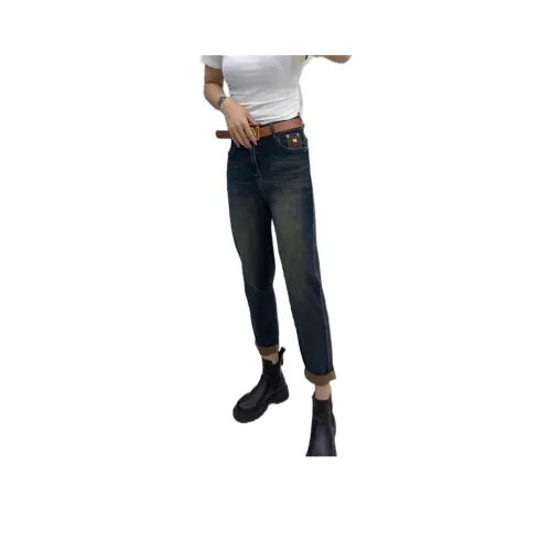 Винтажные синие женские джинсы