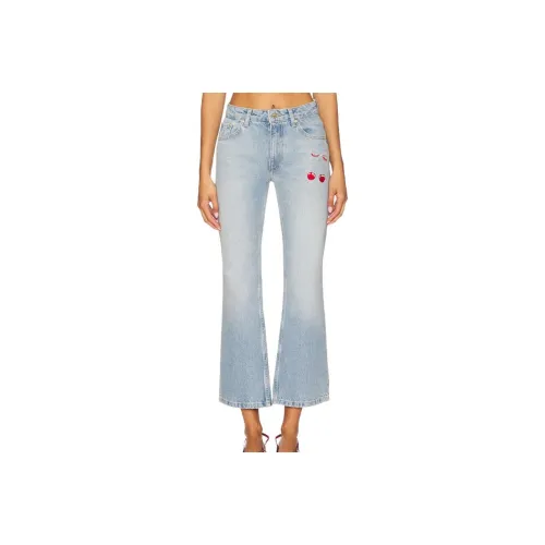 LOVESHACKFANCY Синий Женские Джинсы