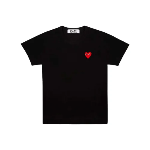 CDG Play Стандартная футболка унисекс черного цвета