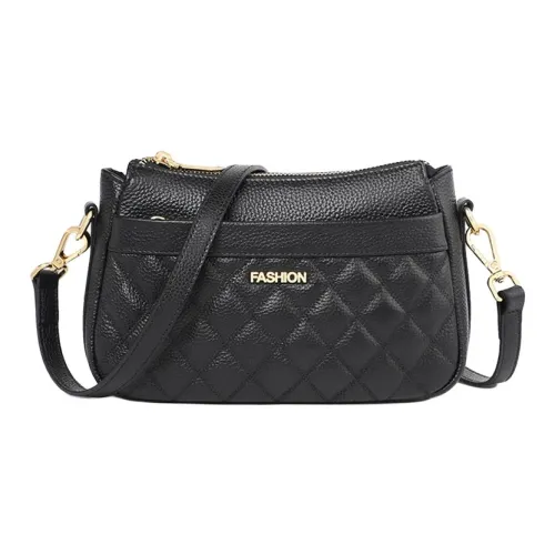 PT'SON Корова Кожа с Синтетической Кожей Маленькая Квадратная Сумка Сумка через плечо Стандартная Женская Черная