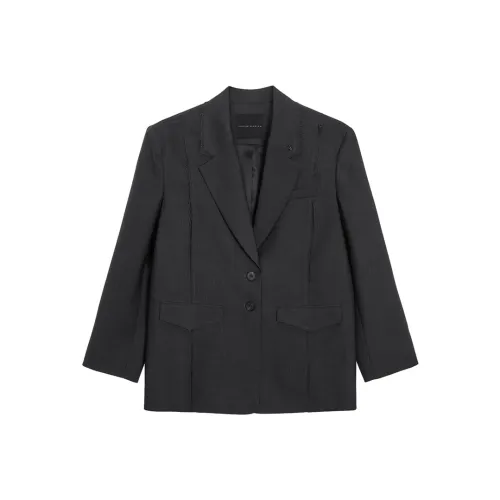 TREEMINGBIRD Raw Cut Incision Комплект Вверх Куртка Куртки Пальто Унисекс