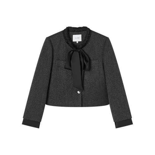 XIANGYING Средне-серый Женский Короткий Пальто