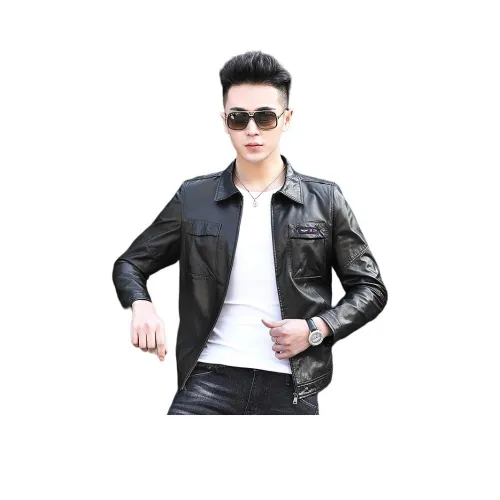 VBA Весенний Осенний Натуральная Кожа Куртка Мужская
