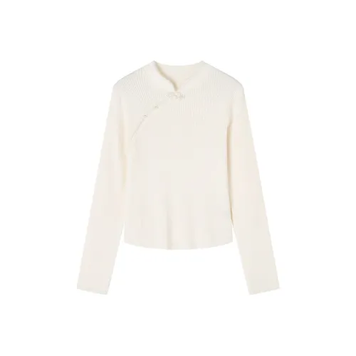 XIANGYING Цапельно-белый Женский Трикотаж