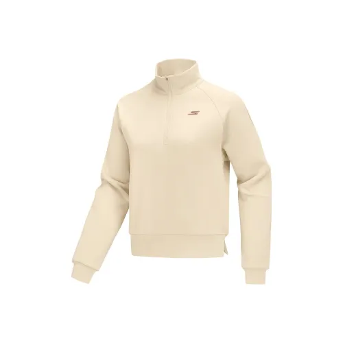 Skechers Айвори Белый 001J Женские Свитшоты