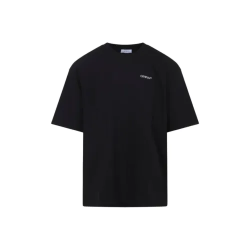 Off Белый Черный Мужские T-рубашки