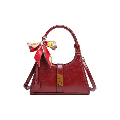 SMILE FOCUS ПУ (полиуретан) Одно плечо Сумка Обычный Женский Бордовый