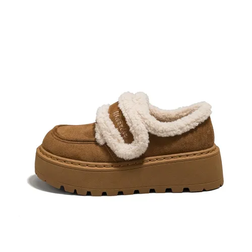 Warrior Термический Увеличивающий Высоту Устойчивый к Износу Низкий Топ Утепленная Обувь Женская CAMEL