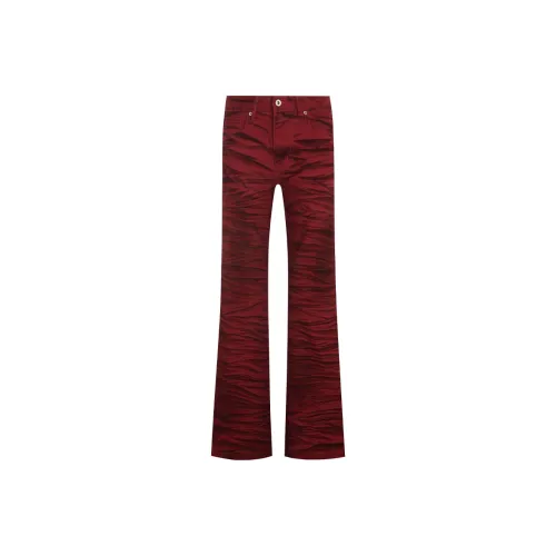 COOLALPACA Red Unisex Casual Pants COOLALPACA Красный Унисекс Повседневные Брюки