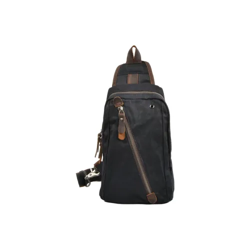 TTaG．baG Батик Водонепроницаемый Холст с первым слоем Mad Коровья кожа Холст Сумка через плечо Мужской Многоцветный