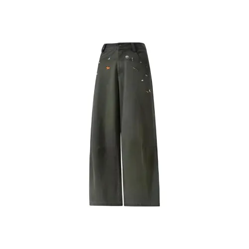 KAIZZGAO Зеленые Мужские Карго Брюки