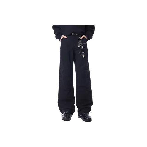 BEAR UNION Черный С подарками Съемная застежка-булавка Унисекс Джинсы