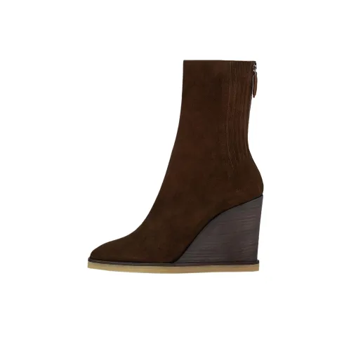 AQUAZZURA Saint Honore Ботильоны 8,5 см Женские Коричневый