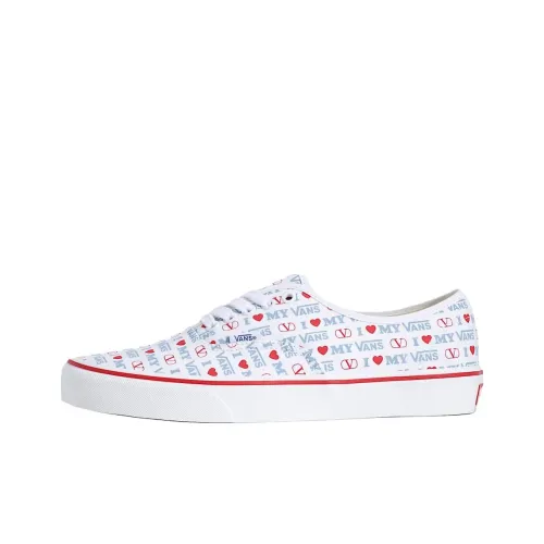 Valentino x VANS Аутентичные низкие кроссовки для скейтбординга унисекс белые и синие