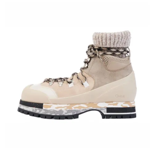 Chloe Nikie Короткие Модные Ботильоны Женские Бежевые