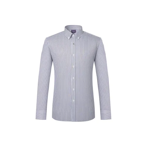 Camicissima Синий кофе Полосы Пуговица Ожерелье-чокер Мужские Рубашки