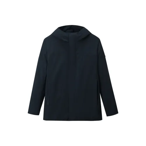 HLA Темно-синий Синий Узор H1 Мужские Куртки