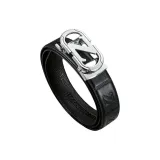 Серебряная застежка + [Z текстура] черный ремешок