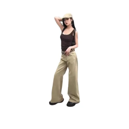 HKPXR Хаки Женские Джинсы