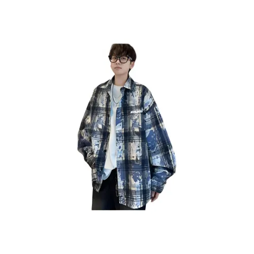 Wooden Rabbit Синий Мужская Рубашка