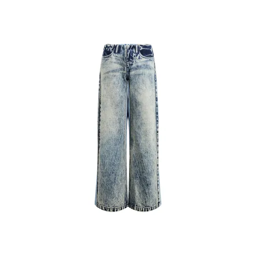 RUNTOTHEFUTURE Snowflake Blue Unisex Jeans