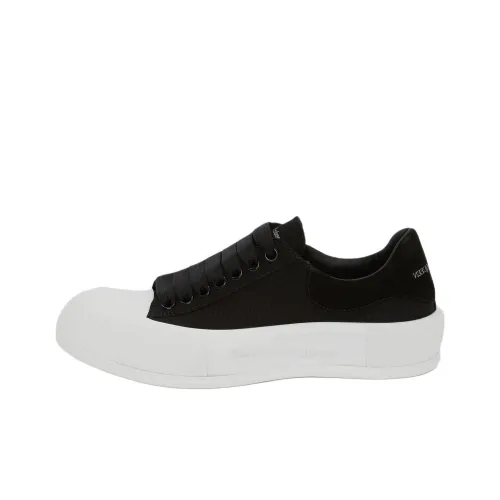 Alexander McQueen Deck Plimsoll Low Топ Кеды Мужской Черный