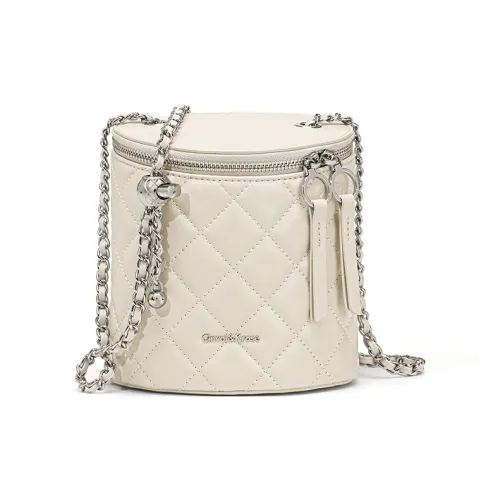 CinvaiKrose Сумка через плечо из коровьей кожи с синтетической кожей женская экрю черная