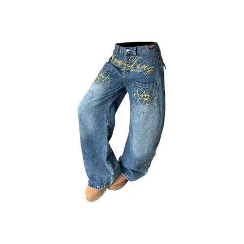 YGHOME OFFICIAL Синий Унисекс Джинсы