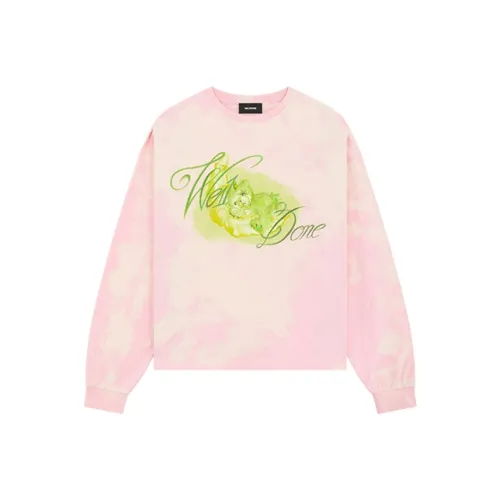 WE11DONE Длинный рукав Т-рубашка Унисекс Розовый