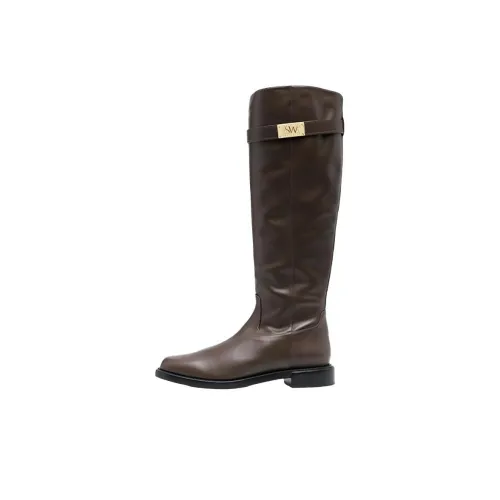 Stuart Weitzman SW Колено Высокие сапоги Женские Коричневый