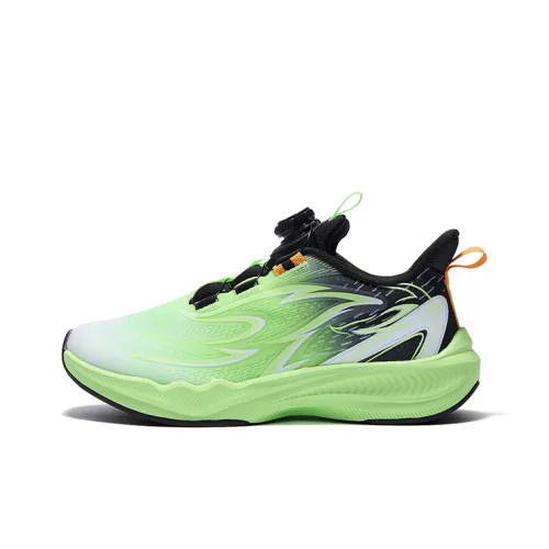 361°KIDS Беговые кроссовки Low Топ 361 градус Белый Угольно-черный Флуоресцентный Глянцевое покрытие Зеленый Школьный возраст