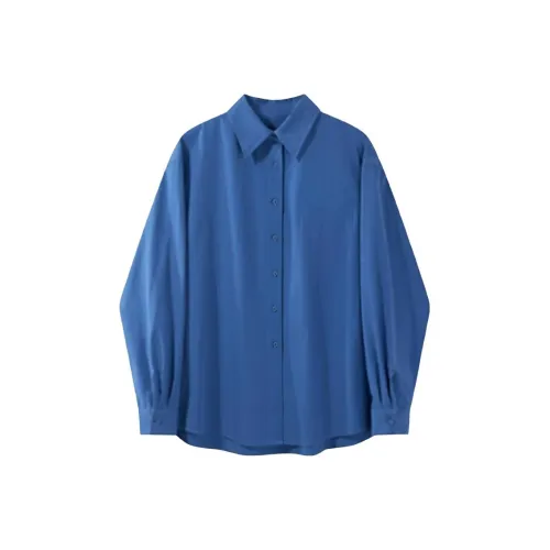 MCGB Blue Women's Shirts MCGB Синий Женские Рубашки